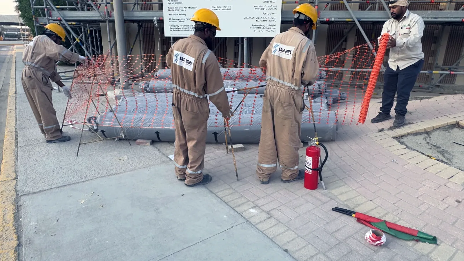 Permit-controlled works inside a live Saudi Aramco plant