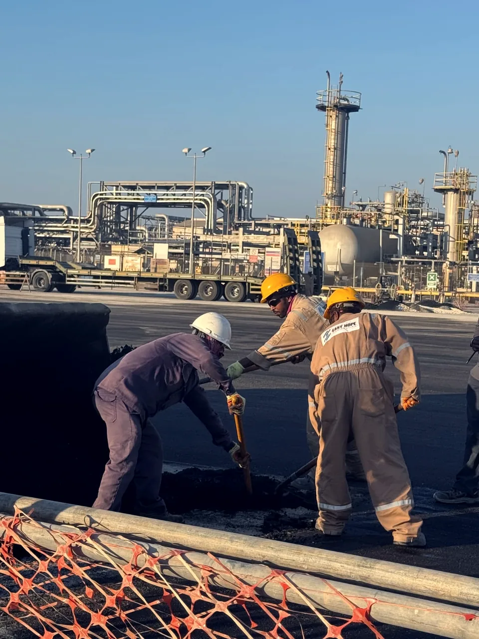 Pipeline works at a refinery — the assets our coatings protect