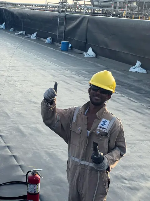 Fire watch on a hot-work permit