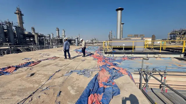 Tank roof preparation